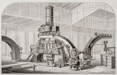 1800-talls damphammer, eller fallhammer av Unknown artist