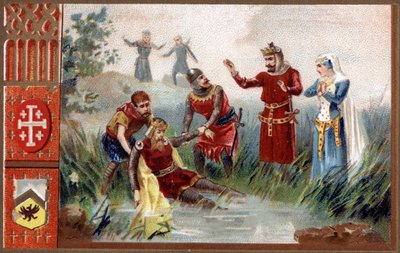 3rd crusade: Discovered the body of Emperor Frederic Barberossa (German Roman Emperor) in the river of Selef in 1190. av Unknown artist