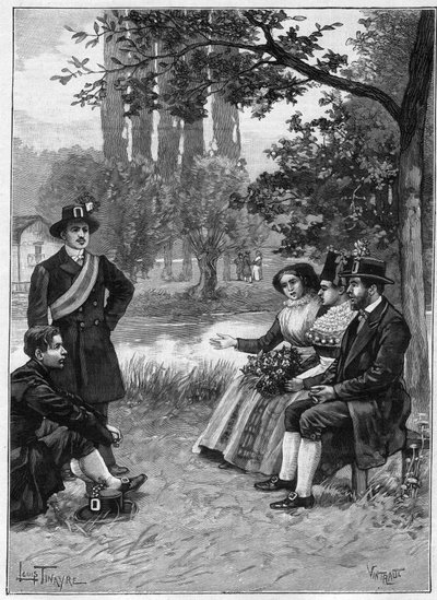 A Sunday at the Wends - gravering 1897 - Wendes av Unknown artist