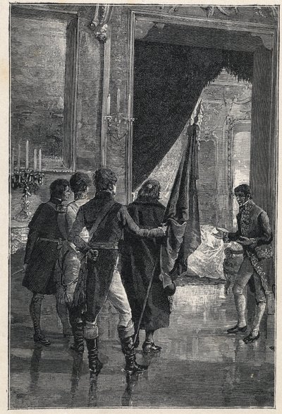 En deputasjon fra Carbonari, det nasjonalistiske hemmelige samfunnet, blir presentert for Ferdinand I av de to Siciliene (tidligere Ferdinand IV av Napoli) 1820 av Unknown artist