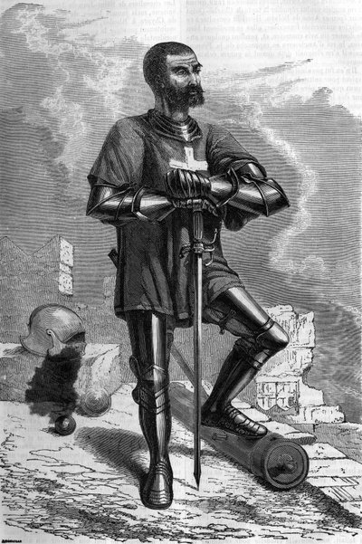 En ridder fra byen Rhodos (Hellas), på 1500-tallet. av Unknown artist