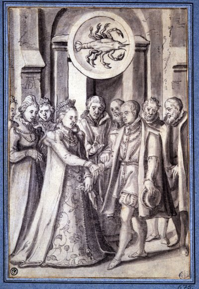 Et ekteskap på 1600-tallet, under kreftens tegn av Unknown artist