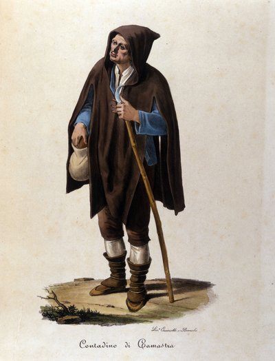 En bonde fra Camastra-regionen på Sicilia. av Unknown artist