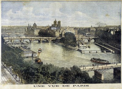 En utsikt over Paris - i "The Petity Journal" av Unknown artist