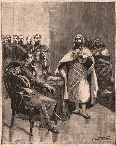 Abd El Kader og Napoleon III av Unknown