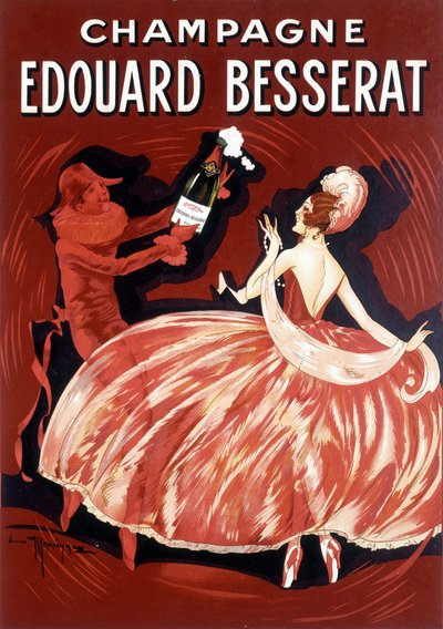 Reklameplakat for Champagne Edouard Besserat, sent på 1800-tallet av Unknown Artist