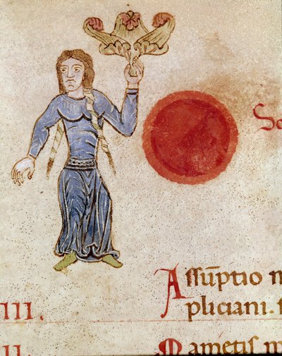 Allegorisk representasjon av august måned (miniatyr av Unknown artist