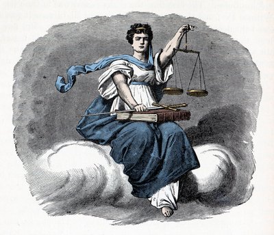 Allegory of Justice - 1882 - Tresnitt - av Unknown artist