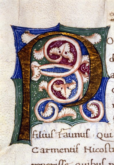 Alfabet: miniatyrert bokstav P av Unknown artist