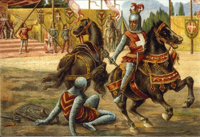Amedee VII av Savoy (1360 -1391) sa The Red Count under en turnering. Amedeo VIII av Savoy (den såkalte Rosso). av Unknown artist