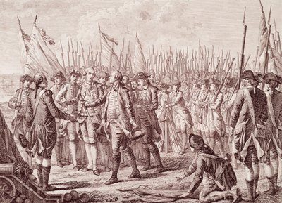 Amerikansk revolusjonskrigen: Overgivelsen av Lord Cornwallis av Unknown artist