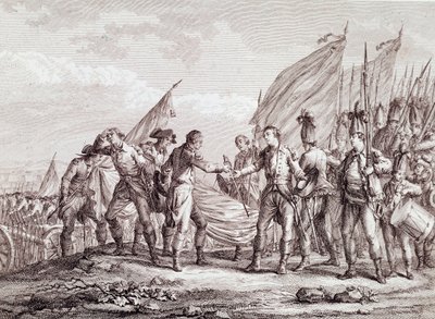 Amerikansk revolusjonskrig: overgivelse av general Burgoyne i Saratoga av Unknown artist