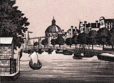 Amsterdam, Holland: utsikt over Singel-kanalen. i "" Verden illustrerer 168 visninger"" Udatert (slutten av 1800-tallet) av Unknown artist