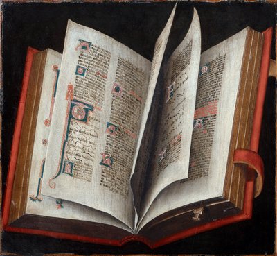 En åpnet liturgisk bok - Anonym - ca. 1525 - Olje på tre - Kunsthistorisk museum, Vienne av Unknown artist
