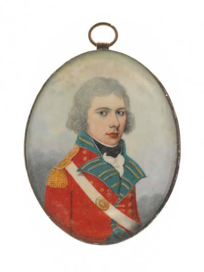 En offiser fra det 36. (Herefordshire) regimentet, muligens ensign William Tunstall av Unknown artist