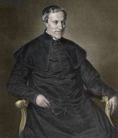 Antonio Rosmini (1797- 1855), Italian philosopher and priest - Portrait of the Italian priest and philosopher Antonio Rosmini Serbati (Rosmini-Serbati) (1797-1855)”” av Unknown artist