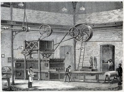 Apparat for vulkanisering av gummi med tørr damp - i "" The wonders of the industry"" av Louis Figuier av Unknown artist