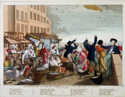 Utseendet til den berømte kometen (1811) sett fra Quai de la Vallee i Paris - song sur l