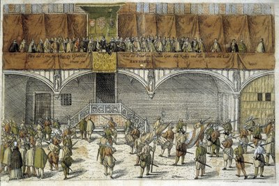 Erkehertug Mathias og prinsen av Oransje avlegger ed om å beskytte friheten til Nederland av Unknown artist