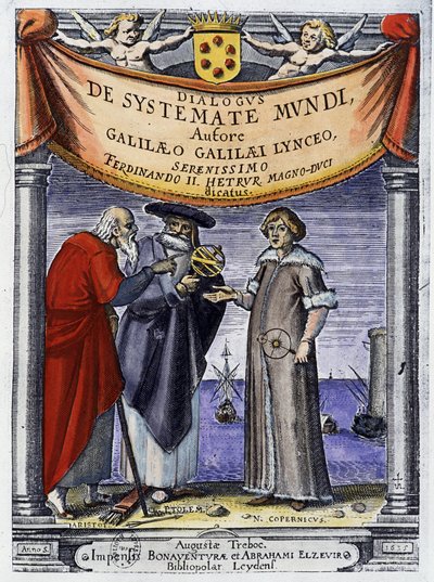 Aristoteles, Ptolemaios og Nicolas Copernicus (Nicolaus Copernicus av Unknown artist
