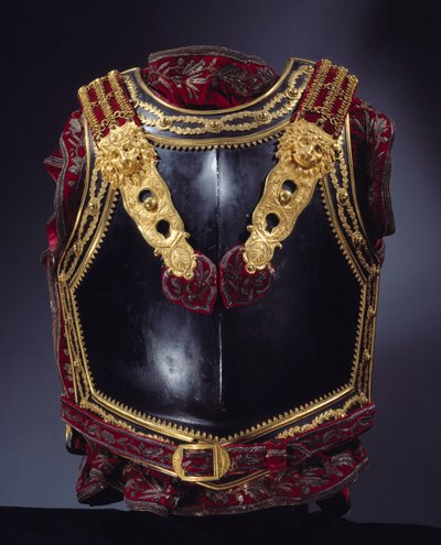 Panserkiste designet for keiser Napoleon I (1769-1821) i 1807 for slaget ved Tilsit (Tilsitt) i 1807. Paris, Museum of the Legion d