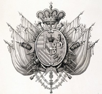 Arms of Tuscany, tidlig på 1800-tallet. Leopold av Toscana. av Unknown artist