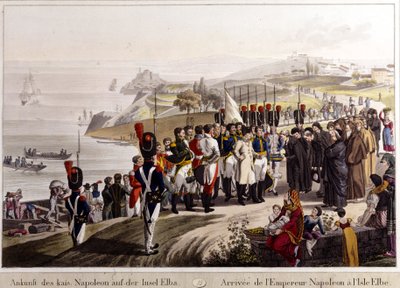 Ankomst fra Napoleon til Elba Island av Unknown artist