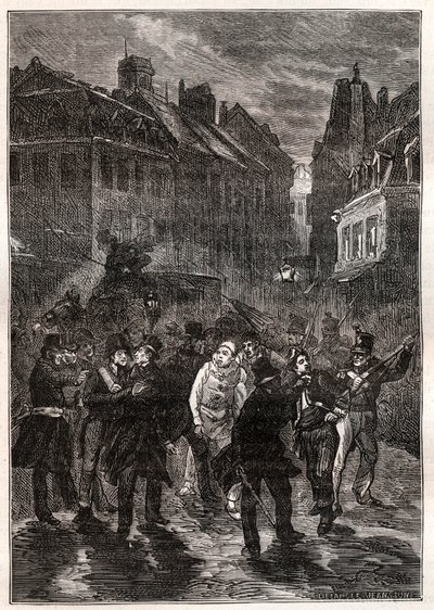 Angrep mot Louis-Philippe I - Le conspiracy de la rue des Prouvaires - 1. februar av Unknown artist