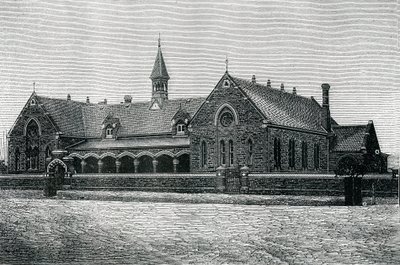 Australia: An Adelaide Public School, ca. 1885 (gravering) av Unknown artist