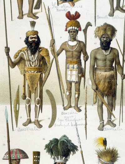 Australske urfolk i statlig kjole av Unknown artist