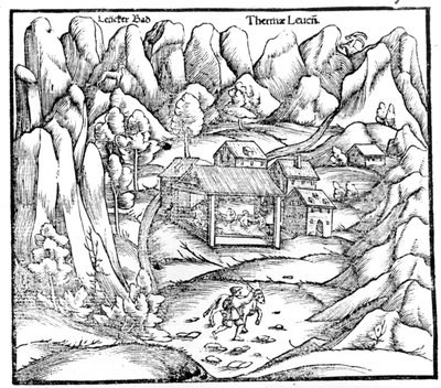 Baden i Baden (Østerrike), gravering fra 1500-tallet. av Unknown artist
