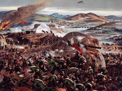 Slaget ved Kirk Kilisse (Lozengrad-slaget) Türkiye, 24. oktober av Unknown Artist