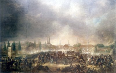 Slaget ved Leipzig (Battle of Nations), 16.–19. oktober av Unknown artist