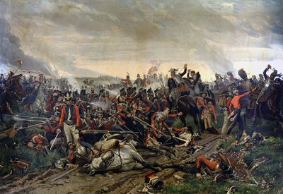 Slaget ved Waterloo 18. juni av Unknown artist