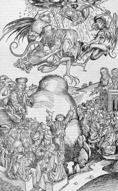 Tro og overtro. I "" Nuremberg Chronicles"" av Unknown artist