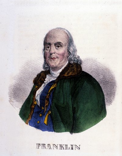 Benjamin Franklin (1706–1790), amerikansk filosof, fysiker og ambassadør. av Unknown artist