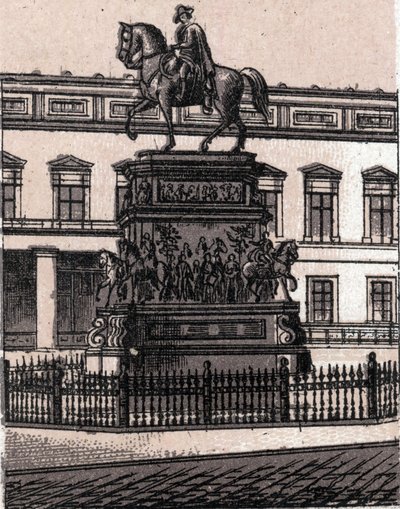 Berlin, Germany: statue of Frederic II the Great (Frederic the Great). in “” The world illustrates 168 views”” Undated (late 19th century) av Unknown artist
