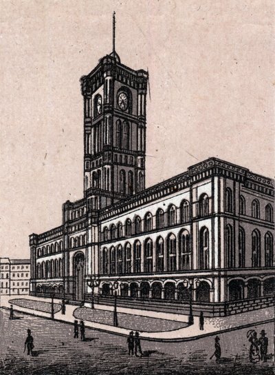 Berlin, Germany: view of the Town Hall. in “” The world illustrates 168 views”” Undated (end 19th century) av Unknown artist