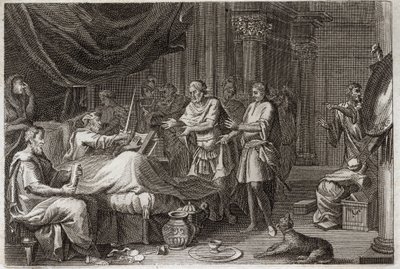 Bible of Royaumont, Old Testament: Judas Machabee. Judas Machabee (Maccabee, Macabee) succeeded his father Matathias (Mathathias, Mattathias) in the conduct of the army, and supported all the Jewish people against the oppression of the Seleucides. Illustra av Unknown artist