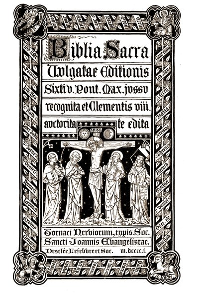 Den hellige bibel, Tournai 1881 - Den hellige bibel Maks. Etter ordre fra den reviderte utgaven av Clement VIII redigerte du av Unknown artist