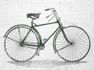Sykkelmodell med ramme. av Unknown artist