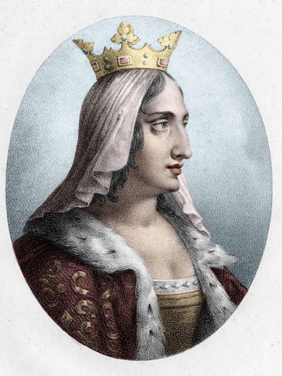 Blanche de Castile. Dronning av Frankrike (1188 til 1252). kone til kong Ludvig VIII. gravering fra 1800-tallet. av Unknown artist