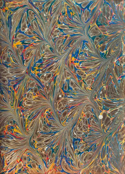 Dekorative bokforsatser Papirmarmorering av Unknown Artist