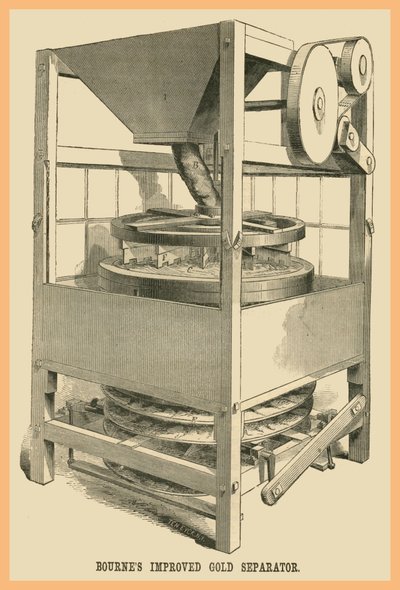 Bournes forbedrede gullseparator av Unknown Artist