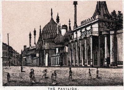 Brighton, England: utsikt over paviljongen. i "" Verden illustrerer 168 visninger"" Udatert (slutten av 1800-tallet) av Unknown artist