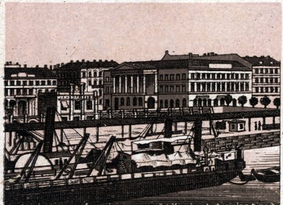 Budapest, Ungarn: utsikt over Donau-kaien. i "" Verden illustrerer 168 visninger"" Udatert (slutten av 1800-tallet) av Unknown artist