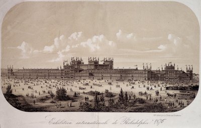 Bygningen minnes hundreårsdagen for grunnleggelsen av USA (1776-1876) på den internasjonale utstillingen i Philadelphia av Unknown artist