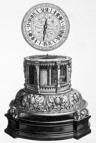 Skapklokke fra Valois-tiden - gravering av Unknown artist