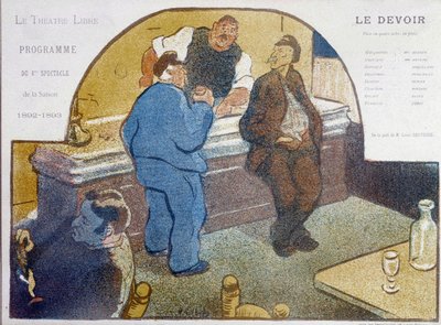 Café de Paris: sink - tegning, slutten av 1800-tallet, Carnavalet. av Unknown artist