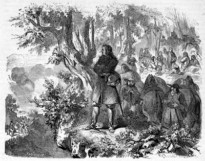 Camisards i Cevennes. 1800-talls gravering. av Unknown artist